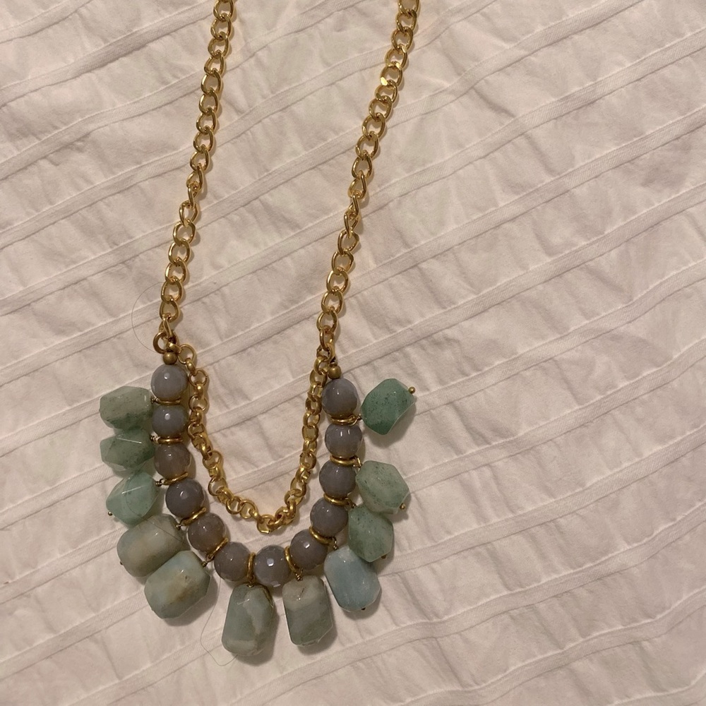 Stone statement necklace